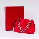 A Red Silk Plissée Bag - image 2