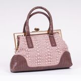Handbag mit rosa Glasperlen