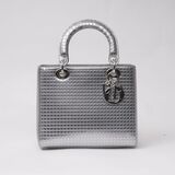 A Lady Dior Bag Silver Perforated - image 1