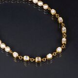 Zwei Faux Pearls Vintage-Colliers mit Strass-Besatz - Bild 3