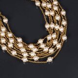 Mehrreihiges Kaskaden-Collier 'Faux Pearls' - Bild 2