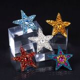 A Set of 5 sparkling Star Brooches 'Rive Gauche' - image 1