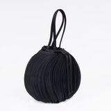 Black Silk Plissée Pouch Bag - image 1