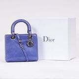 Lady Dior Bag Python Blue - image 2