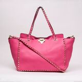 A Rockstud Tote Bag Pink