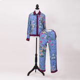 Floral Print Pyjama-Style Hose und Shirt