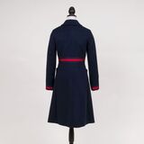 Dark blue coat with blue-red ribbons - image 2