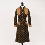 A GG Velvet Coat Dark Olive - image 1