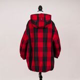 Oversize Plaid Pattern Hooded Anorak - Bild 2