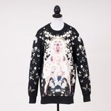 An Oversize Madonna Baby's Breath Sweater