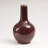 Vase mit Sang de boeuf- Glasur