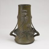 An Art Nouveau Double Handle Vase with Thistles - image 1