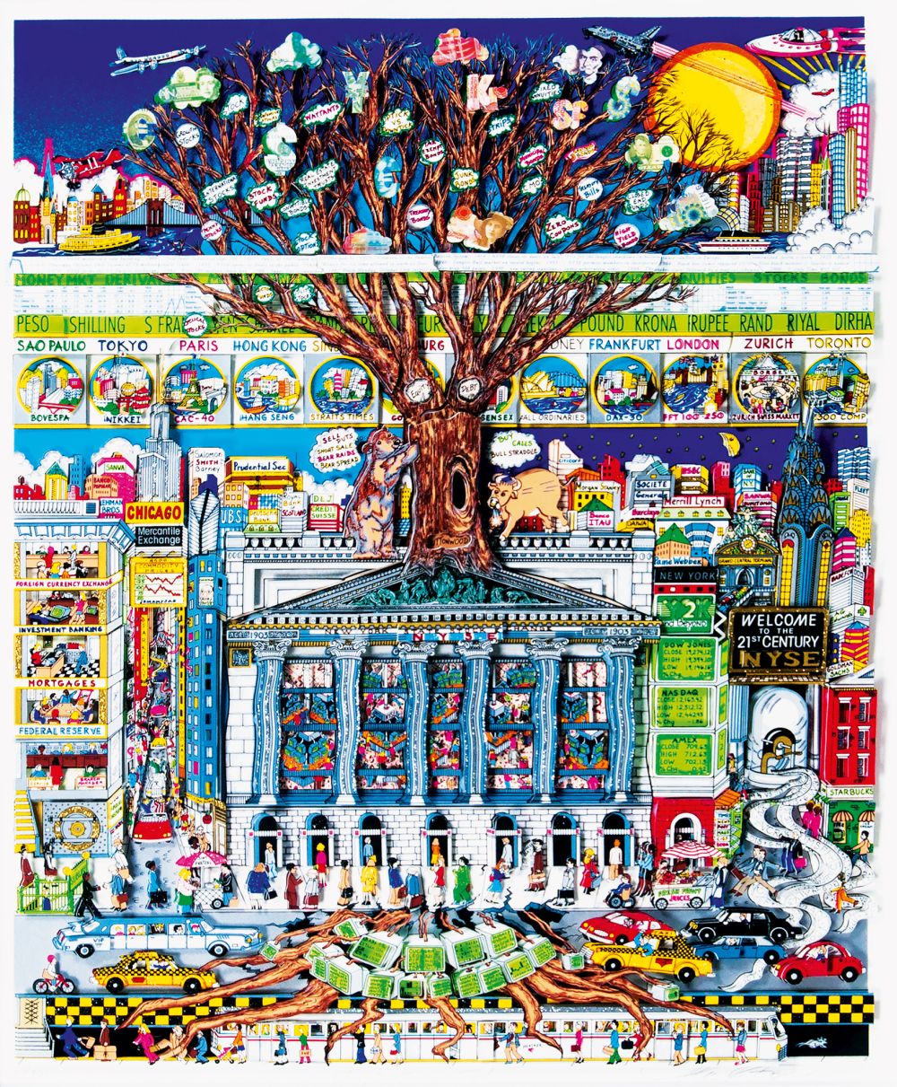 Charles Fazzino - Money doesn't grow on Trees Money doesn't grow on Trees