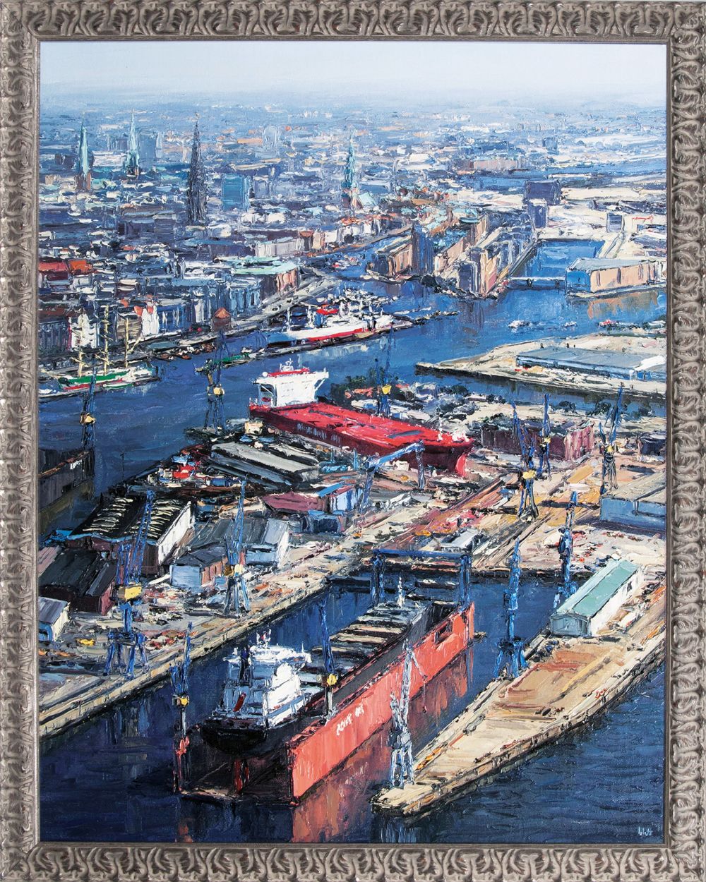 Panoramic View of the Port of Hamburg - image 2