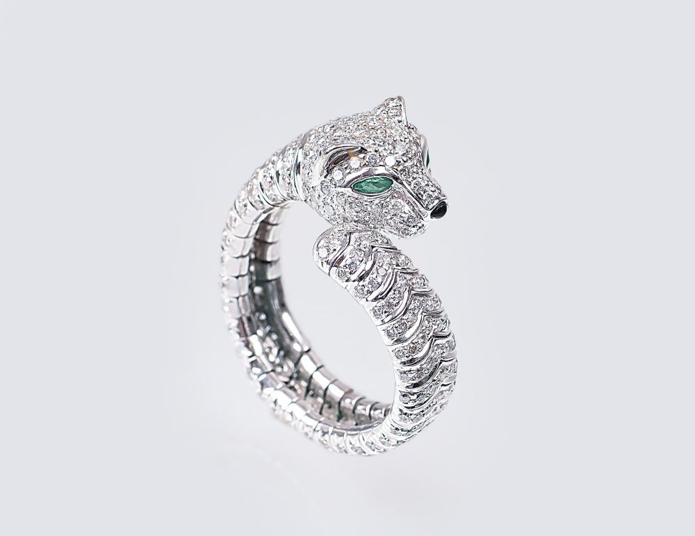 Ringspange mit Brillanten 'Panther' Ringspange mit Brillanten 'Panther'