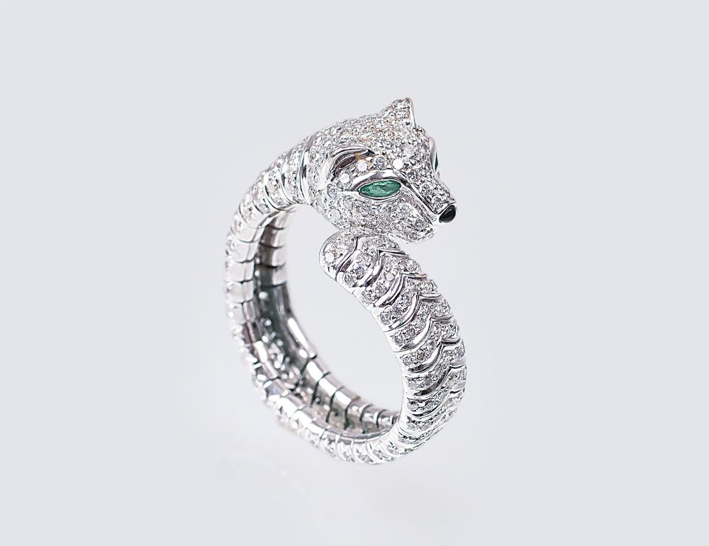 Ringspange mit Brillanten 'Panther'