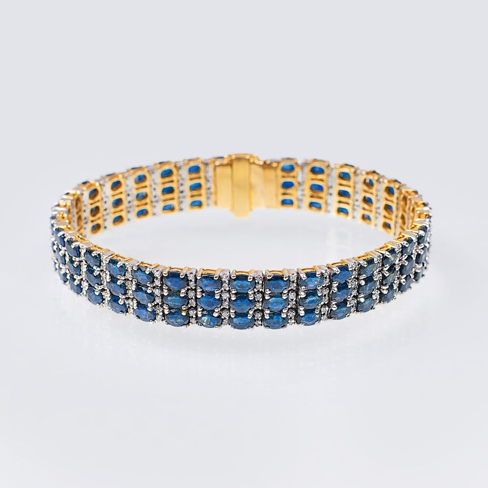 A Vintage Sapphire Diamond Bracelet