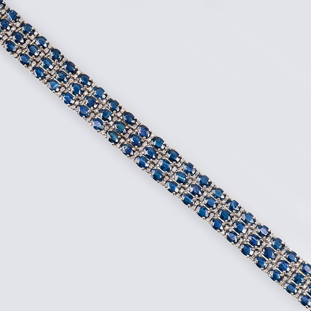 Vintage Saphir-Diamant-Armband - Bild 2