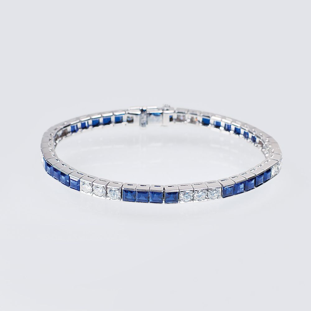 A Sapphire Diamond Bracelet - image 2