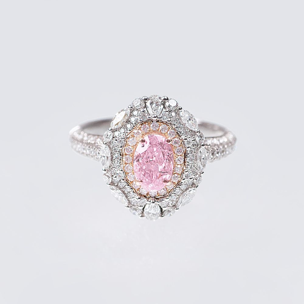 Fancy Diamant-Ring in Light Pink Fancy Diamant-Ring in Light Pink