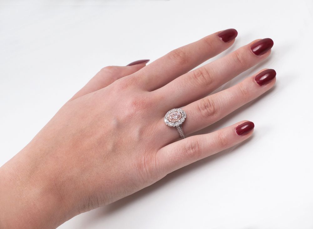 A Fancy Diamond Ring in Light Pink - image 2