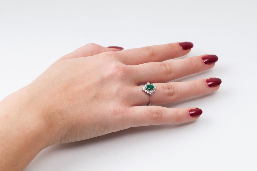 An Emerald Diamond Ring - image 2