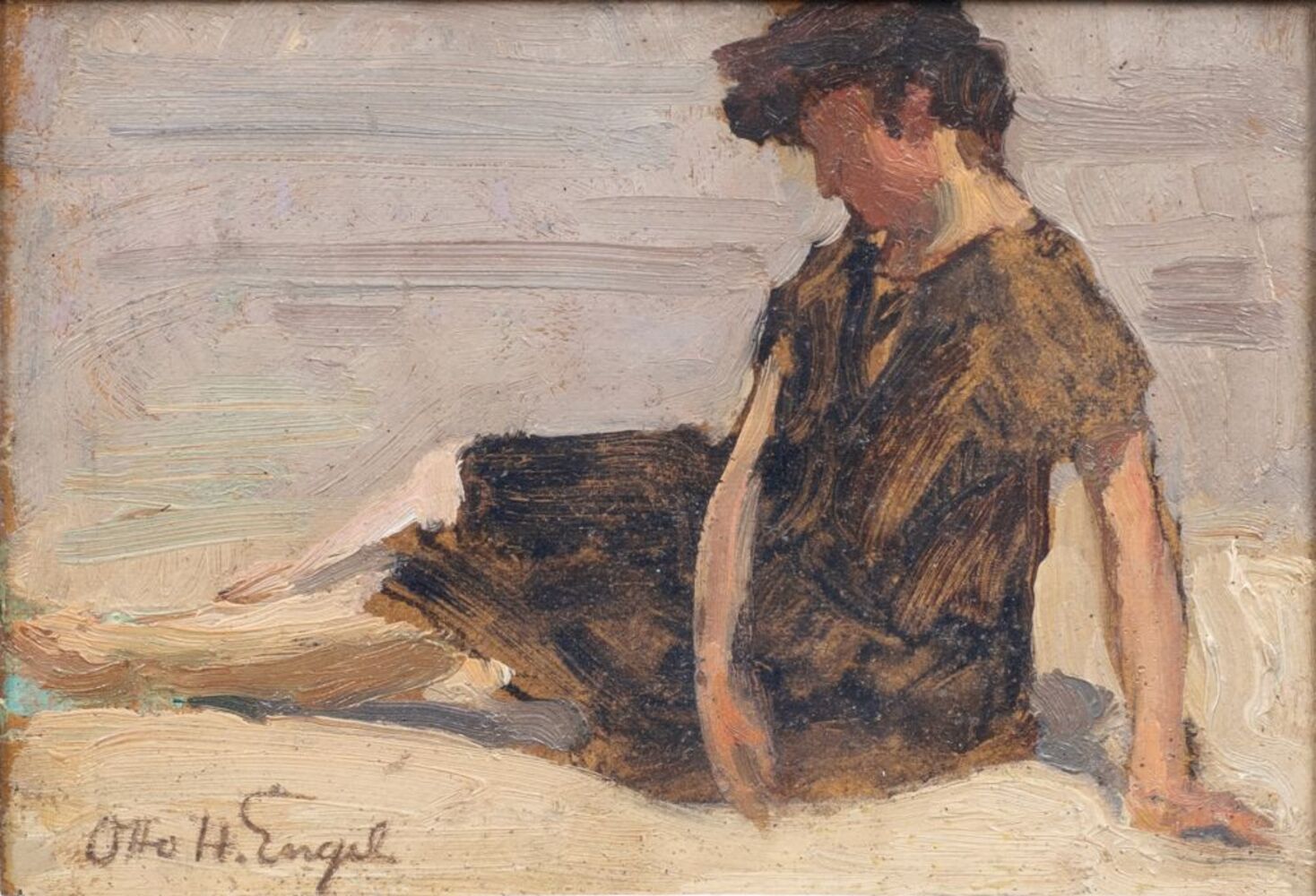 Otto Heinrich Engel - Frau am Strand Frau am Strand