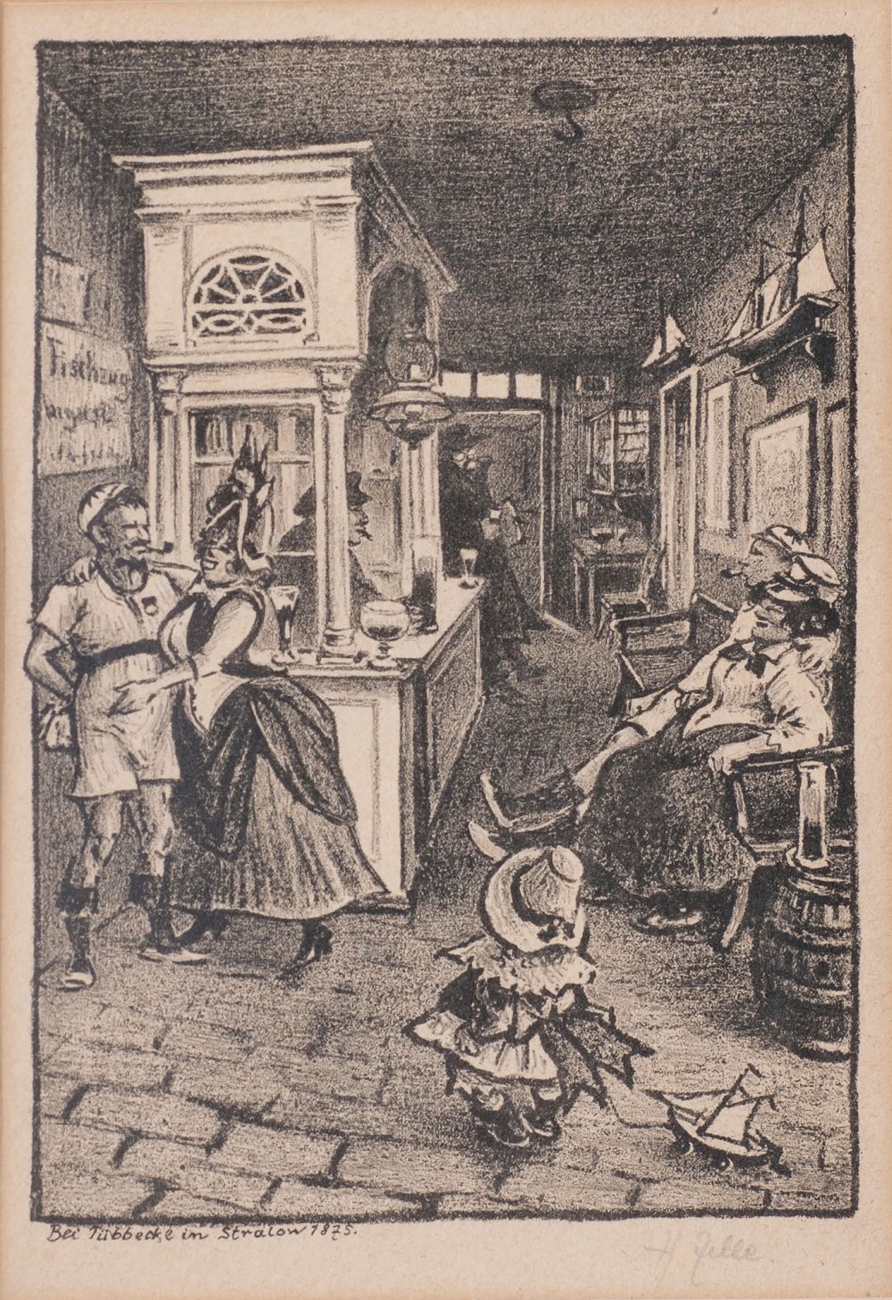 Heinrich Zille - Bei Tübbecke in Stralow Bei Tübbecke in Stralow
