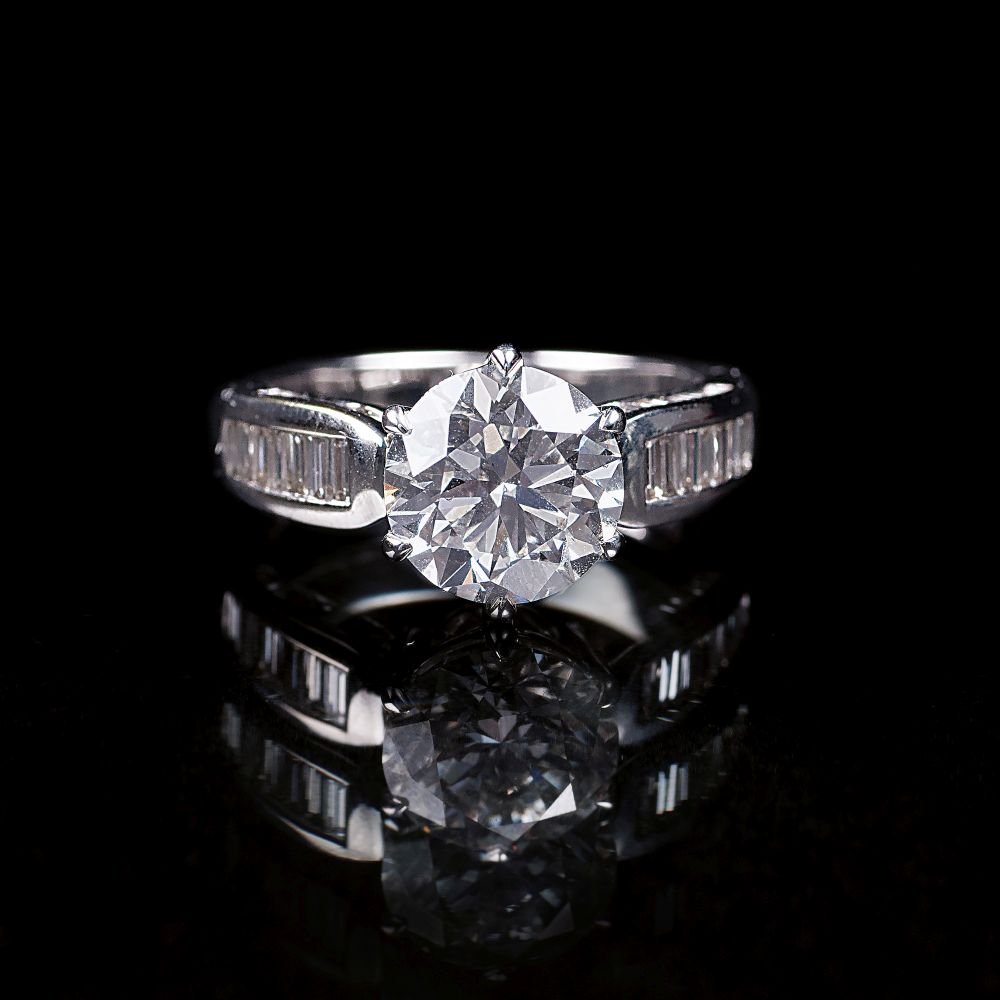A Diamond Ring with a Solitaire Diamond
