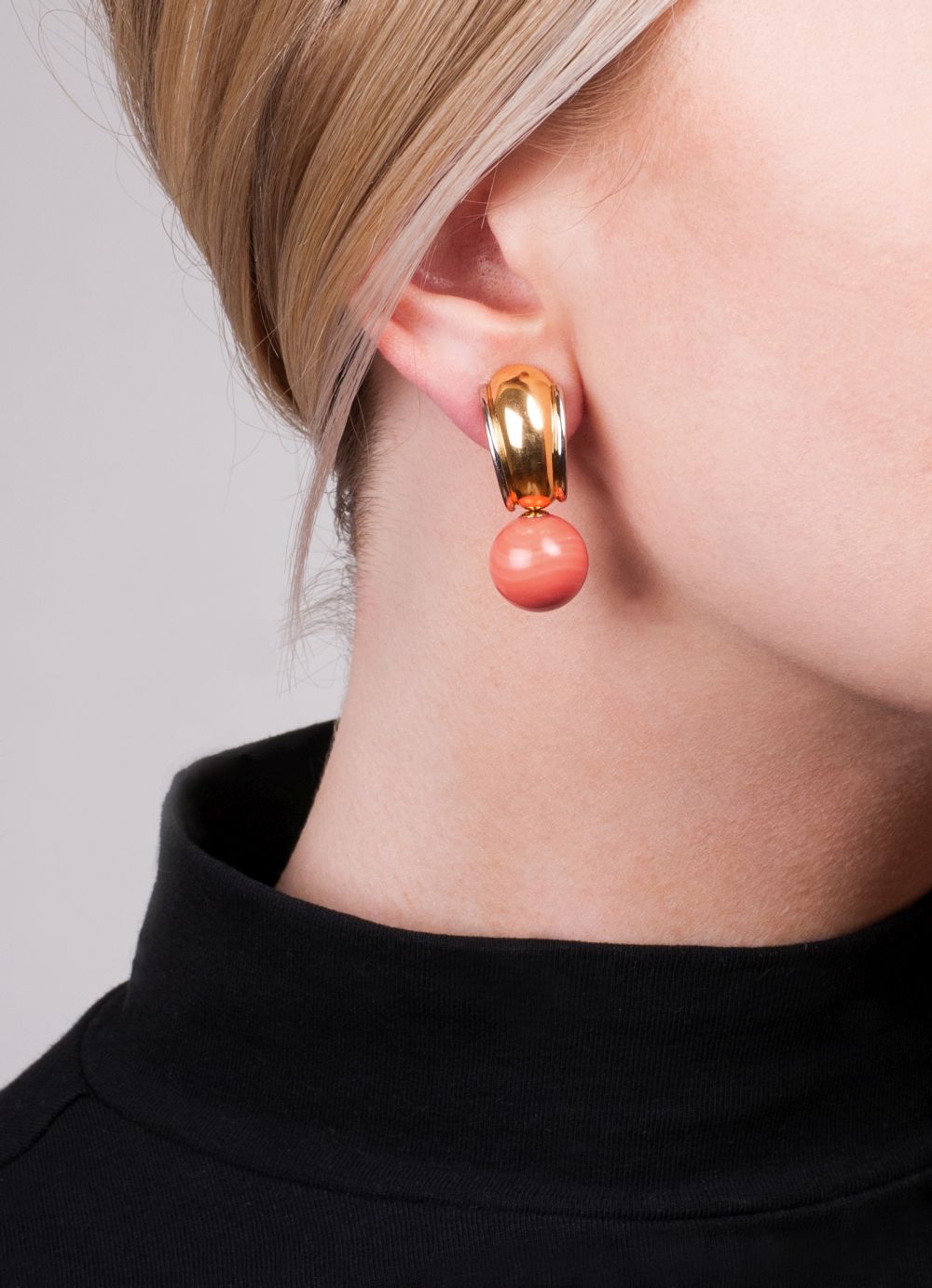 A Pair of Vintage Coral Earclips - image 2