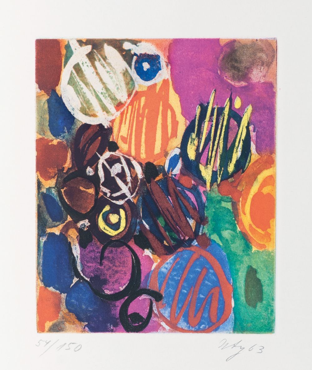 Ernst Wilhelm Nay - Farbaquatinta 1963-1 Farbaquatinta 1963-1