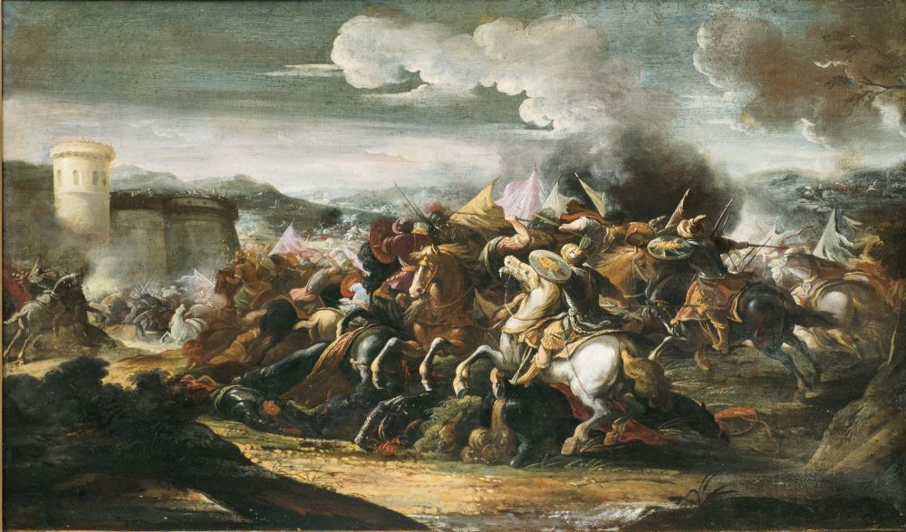 Salvator Rosa, zugeschr. - Reiterschlacht Reiterschlacht