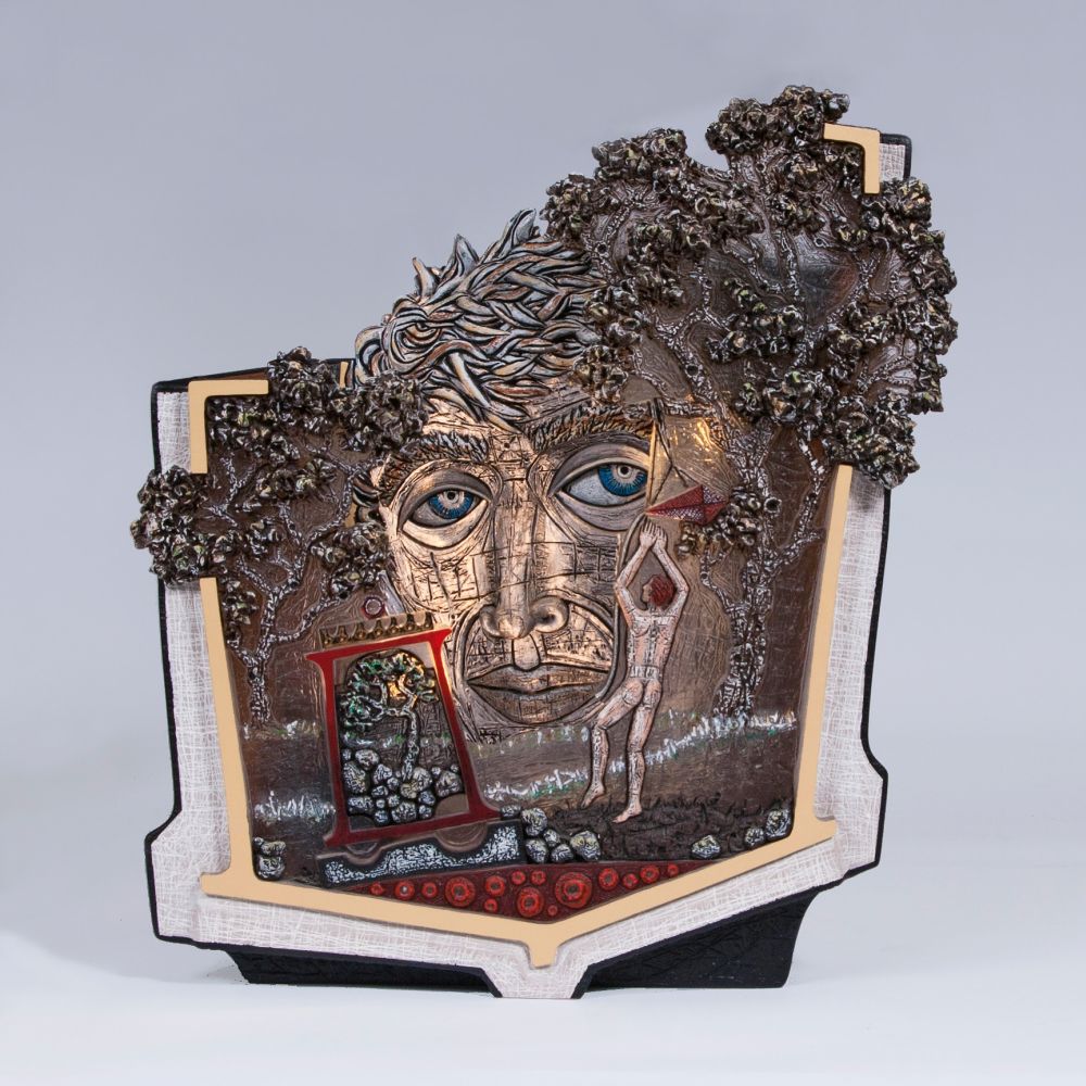 Mark Bokesch-Parsons, lebt und arbeitet in Bloomington, Illinois, USA - Metaphorische Glas-Skulptur 'Destiny's Challenge' Metaphorische Glas-Skulptur 'Destiny's Challenge'