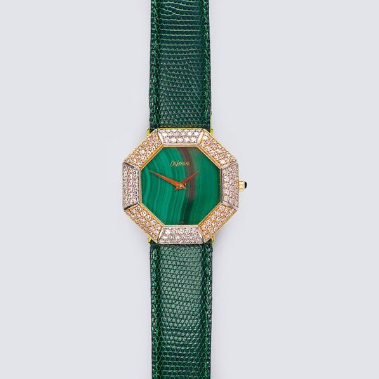 A Ladie's Wristwatch 'Malachit' with Diamonds