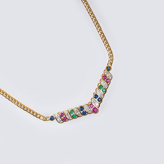 A Coloured Precious Stone Necklace