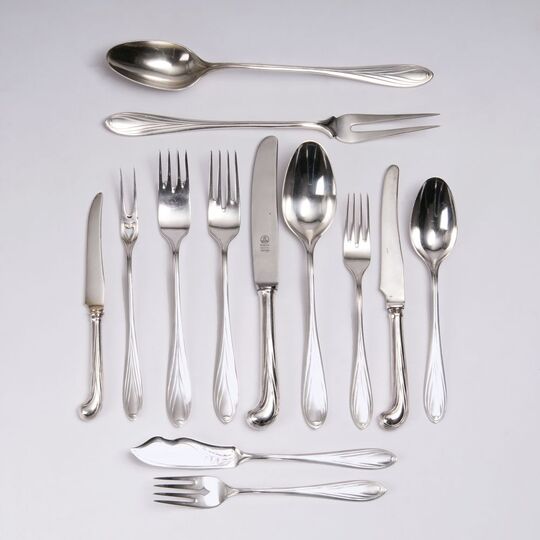 An extensive Art Nouveau Cutlery Model 3001 and 3001 1/2