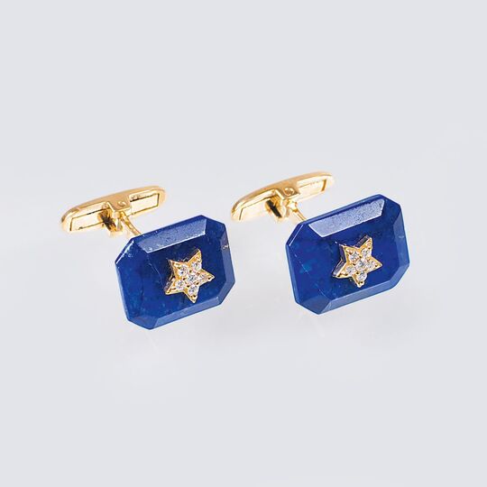 A Pair of Lapislazuli Cufflinks