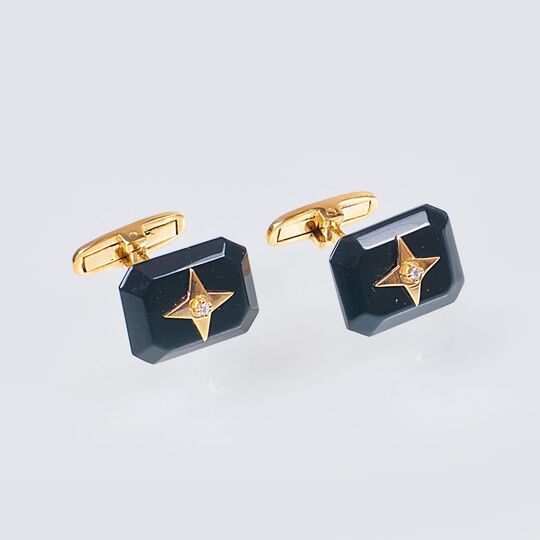 A Pair of Onyx Cufflinks