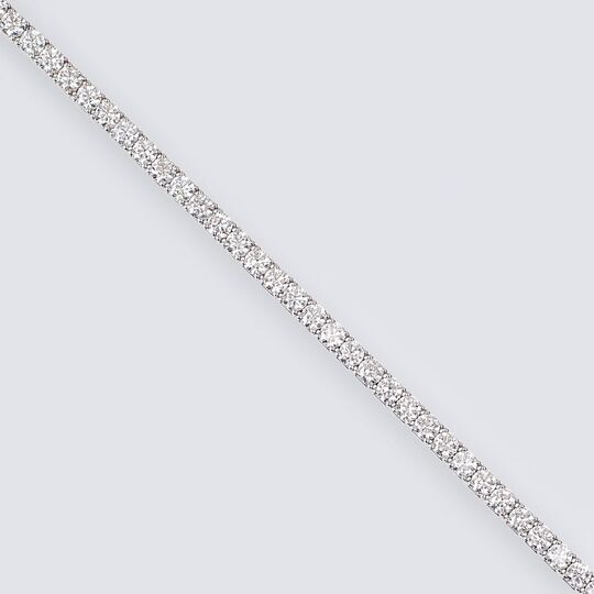 An Exceptional White to Rare-White Diamond Bracelet