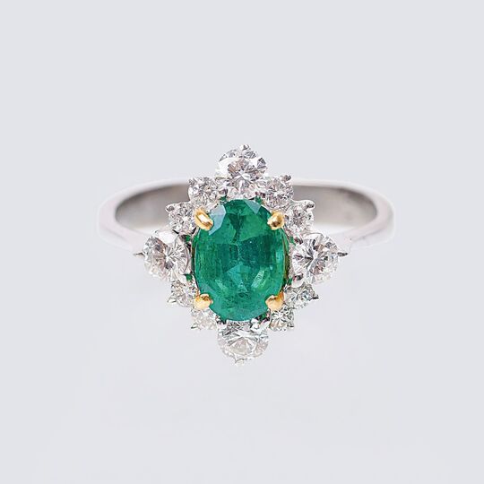 An Emerald Diamond Ring