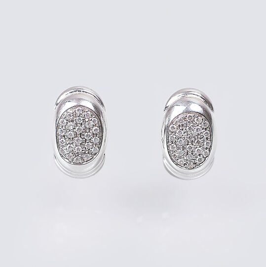 A Pair of Diamond Earrings