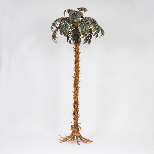 Große Hollywood Regency Palmen-Stehlampe von Hans Kögl