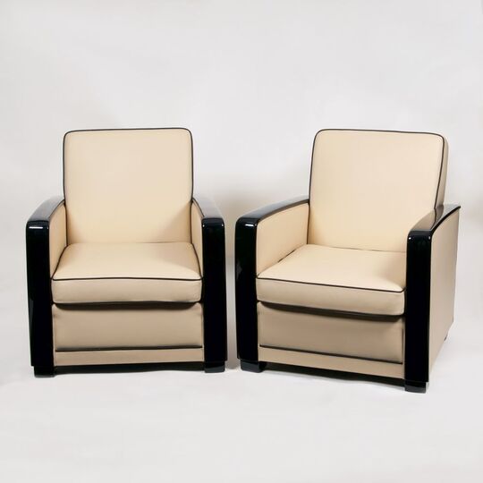 A Pair of Art-déco Club-Chairs