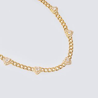 Collier mit Herz-Diamanten