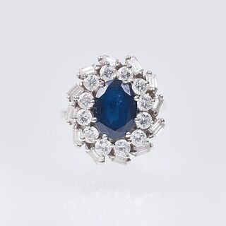 Saphir-Brillant-Ring