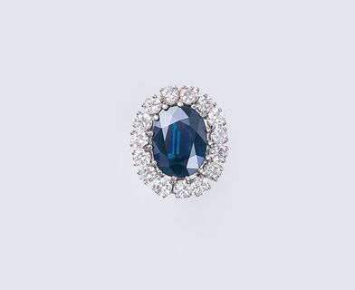 A Sapphire Diamond Clip
