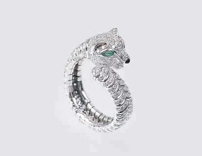 A Ring with Diamonds 'Panther'