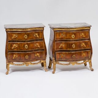 A rare Pair of Dansk Rococo Commodes