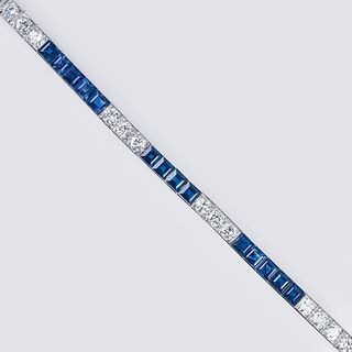 A Sapphire Diamond Bracelet