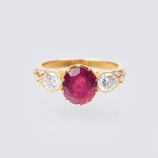 A Ruby Diamond Ring